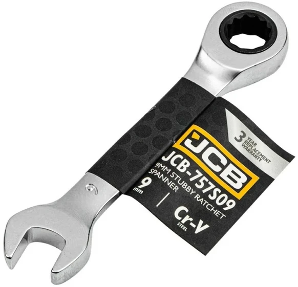 JCB KLUCZ PŁASKO-OCZKOWY Z GRZECHOTKĄ KRÓTKI 9mm