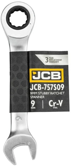 JCB KLUCZ PŁASKO-OCZKOWY Z GRZECHOTKĄ KRÓTKI 9mm