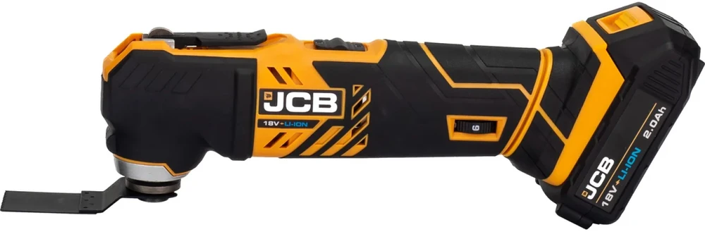 JCB 18V vibruojantis daugiafunkcis įrankis (2Ah baterija, įkroviklis, krepšys)