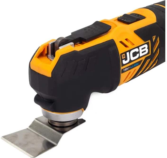 JCB 18V vibruojantis daugiafunkcis įrankis (2Ah baterija, įkroviklis, krepšys)