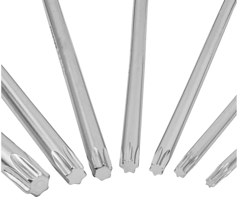 JCB Ypač ilgų TORX raktų rinkinys, 7 dalių (T10-T40)