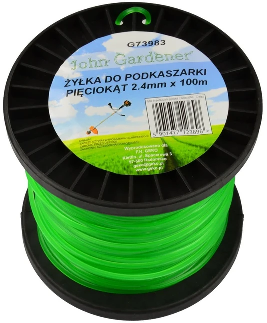 John Gardener Geko Valas do podkaszarki pięciokąt 2,4mmx100m (24)