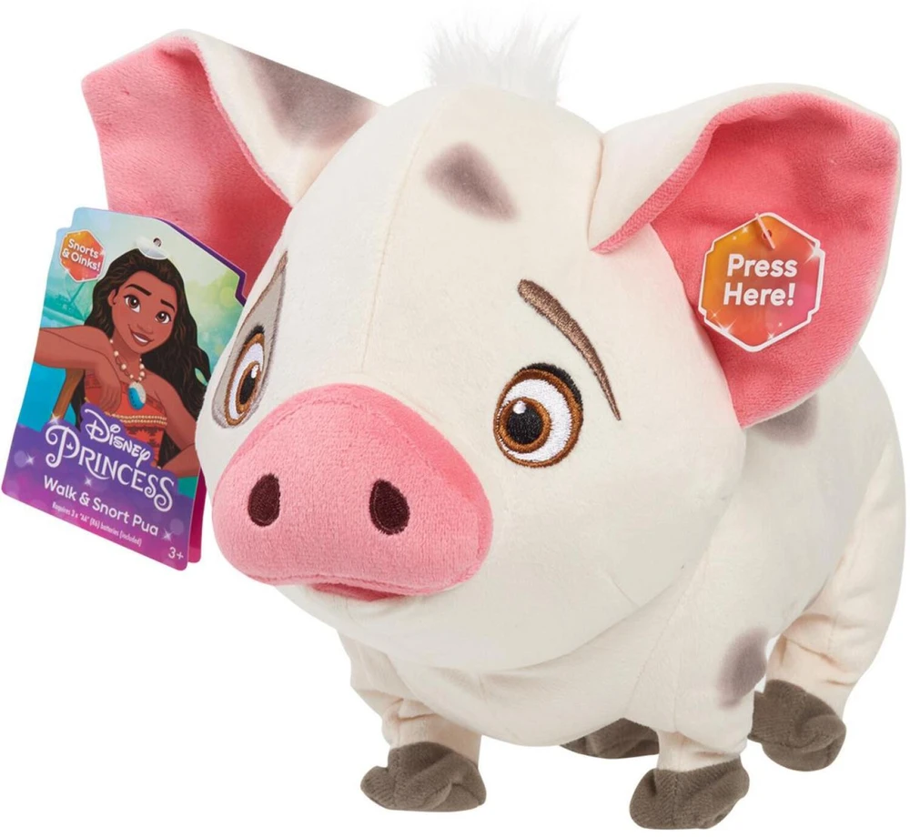 justplay Just Play Disney Moana Pua vaikštantis ir kriuksintis pliušinis žaislas 58131, 20.3cm, garsas, priedai, nuo 36 mėnesių