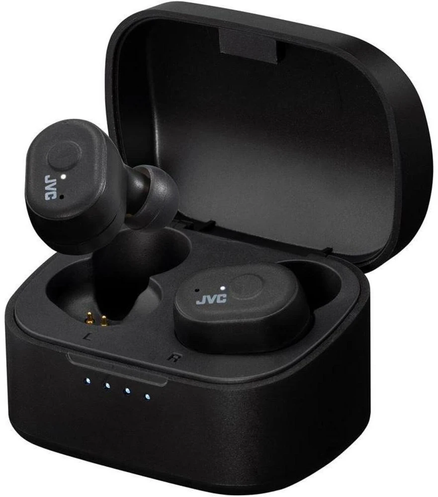 JVC HA-Z250T-B-E belaidės ausinės, TWS, ANC, Bluetooth 5.3, IPX4, 28h, USB-C, liečiamasis valdymas, mikrofonas, juoda