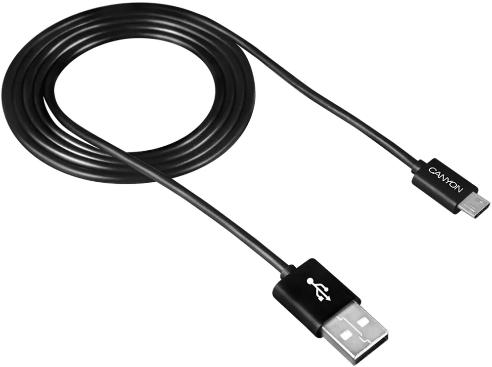 CANYON laidas UM-1 MicroUSB 5W 1m Juodas