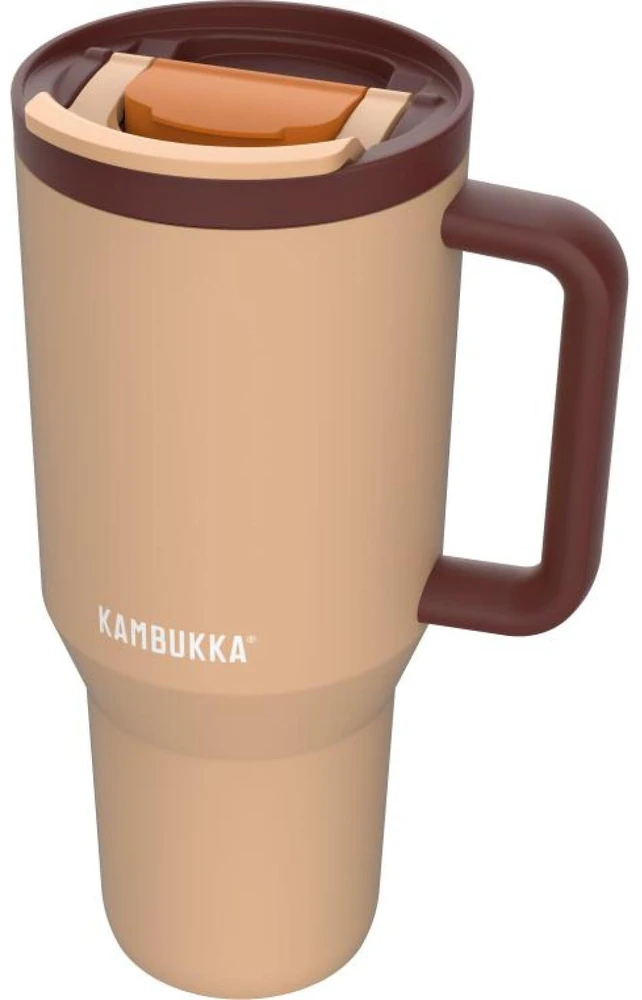 Termopuodelis su teleskopiniu šiaudeliu Kambukka Rio Tumbler 950ml Almond Dream