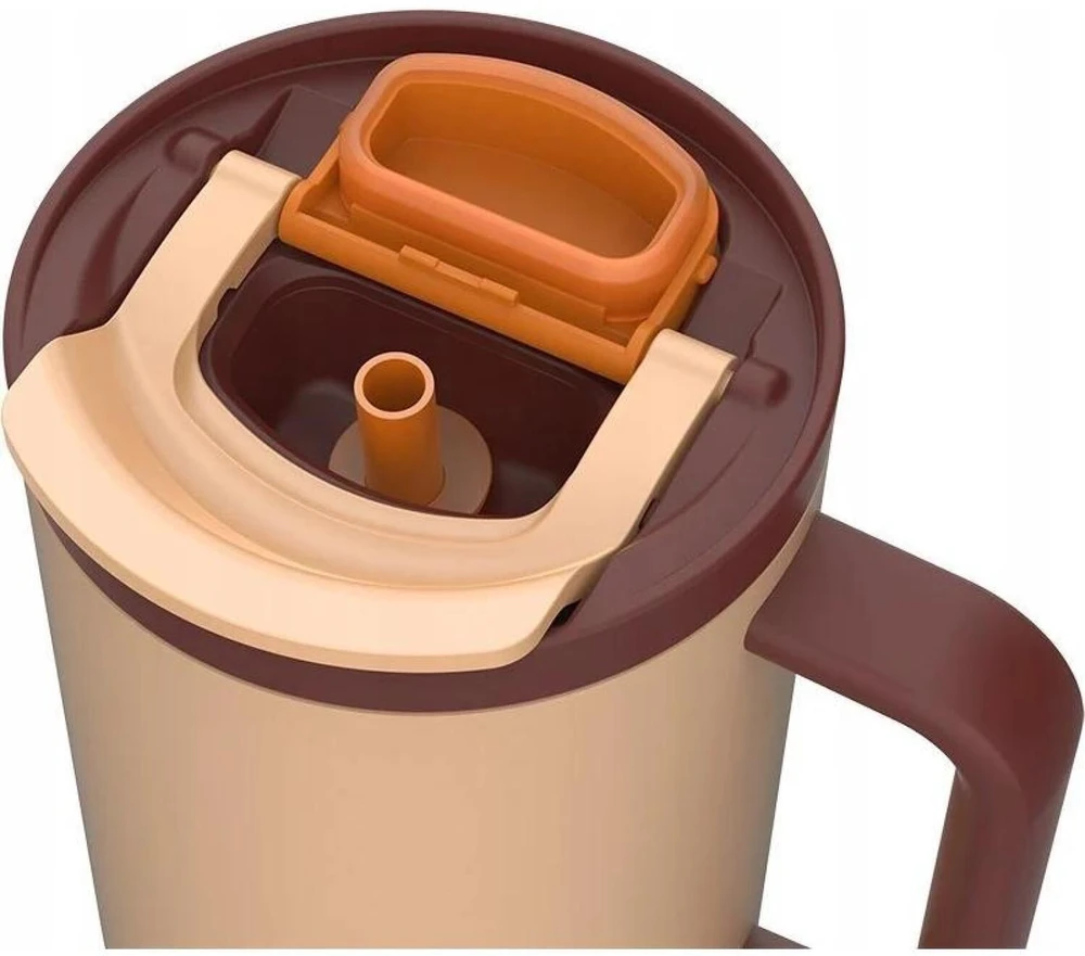 Termopuodelis su teleskopiniu šiaudeliu Kambukka Rio Tumbler 950ml Almond Dream