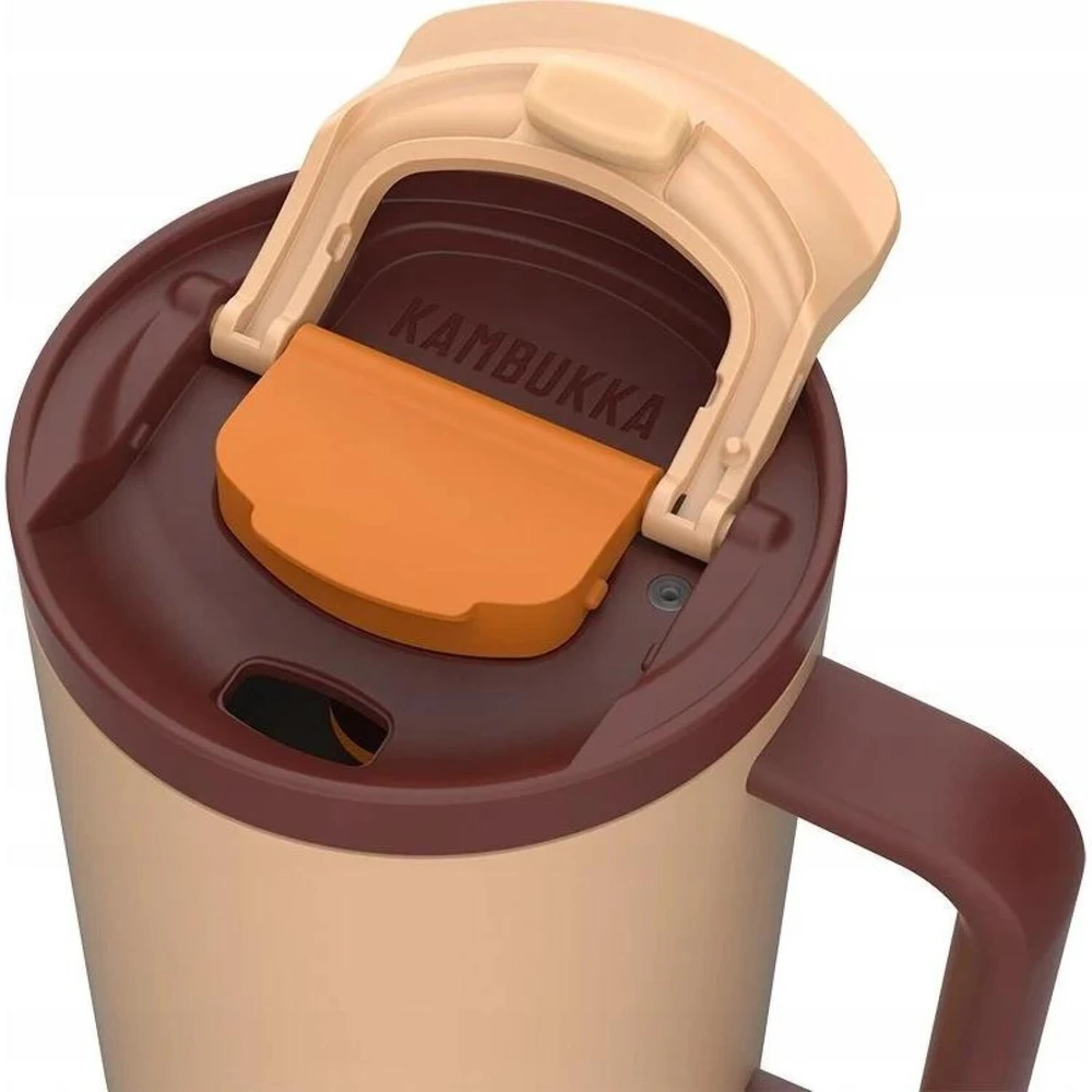 Termopuodelis su teleskopiniu šiaudeliu Kambukka Rio Tumbler 950ml Almond Dream