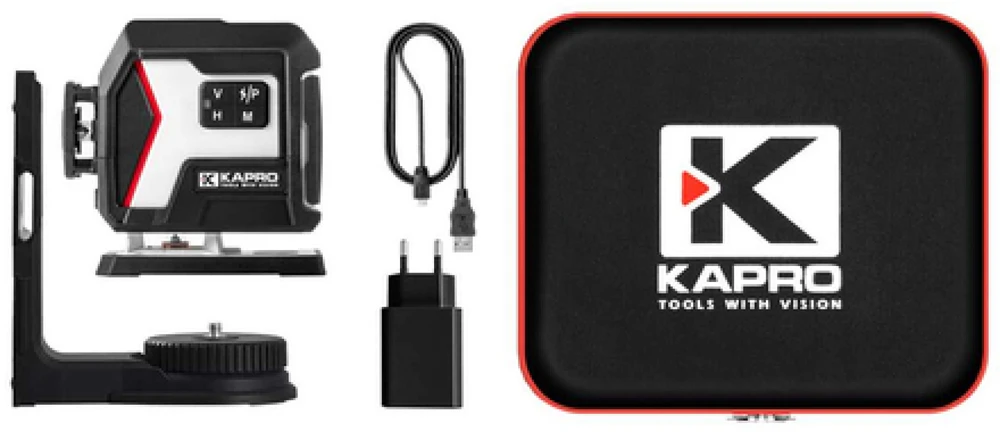 Kapro 933G kryžminis lazerinis nivelyras nucleo™ 3D mini žaliu spinduliu