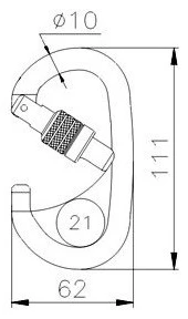 Climbing Technology Plieninis karabinas CT Pillar Steel SG