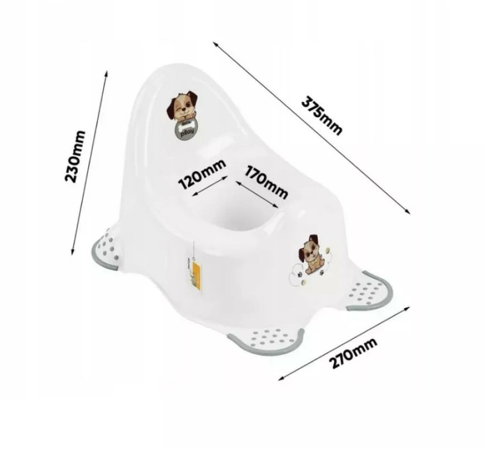 Keeeper Pot Adam "Dog" 38x27x23.5cm baltas
