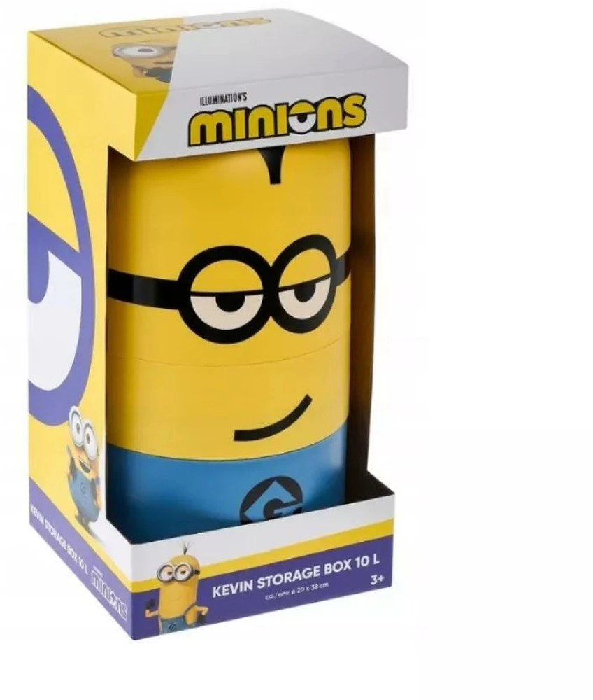 Keeeper daiktadėžė Kevin 10L "Minions" Ø20x38cm geltona/mėlynas