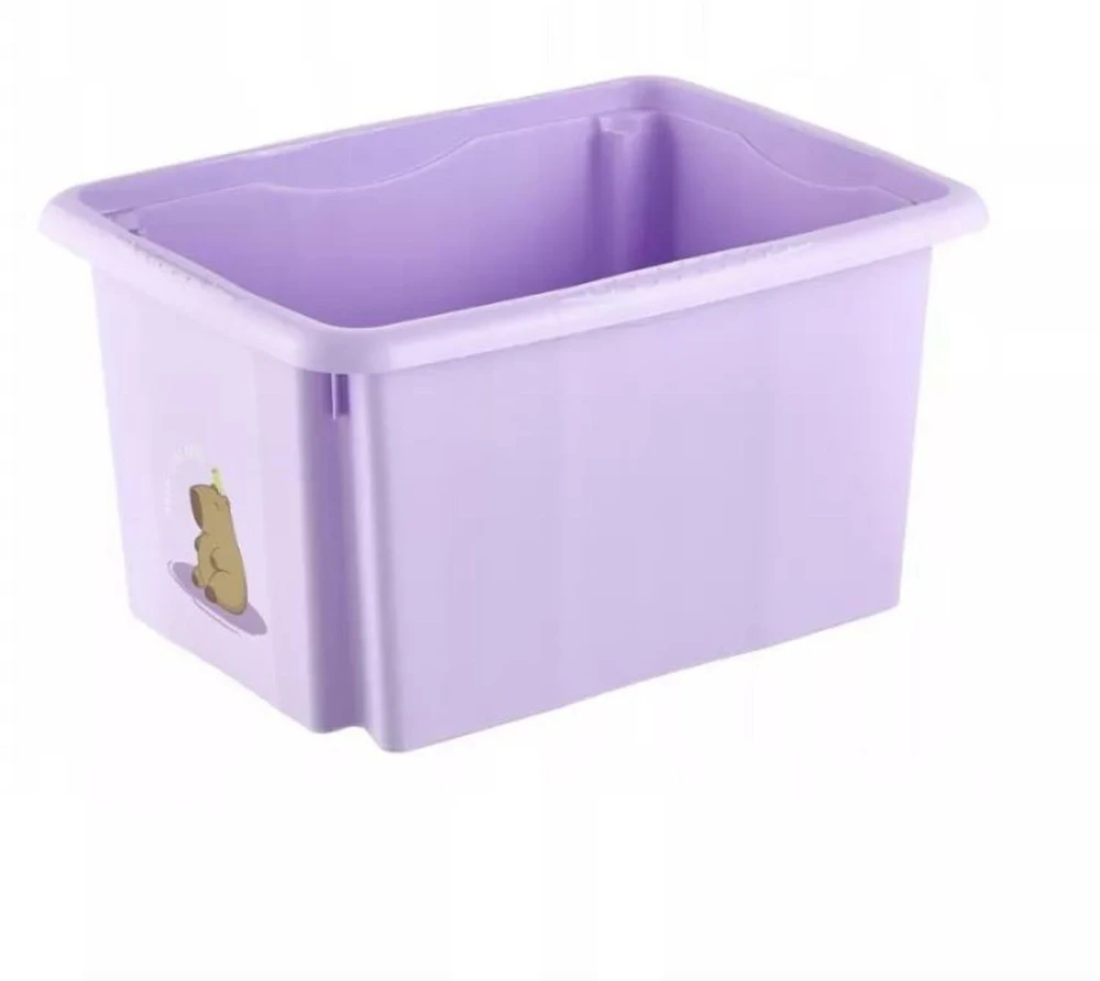 Keeeper dėžė su dangčiu 15L Karolina "Kapibara" 38x29,5x20,5cm švelniai violetinė