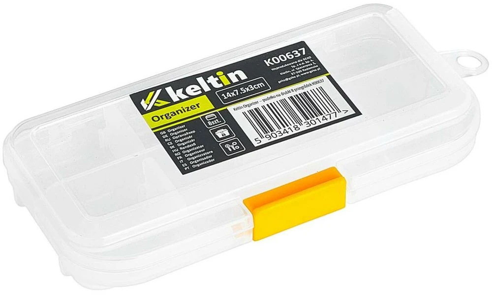 KELTIN organizatorius – dėžutė su varžtais, 8 skyriai (240)