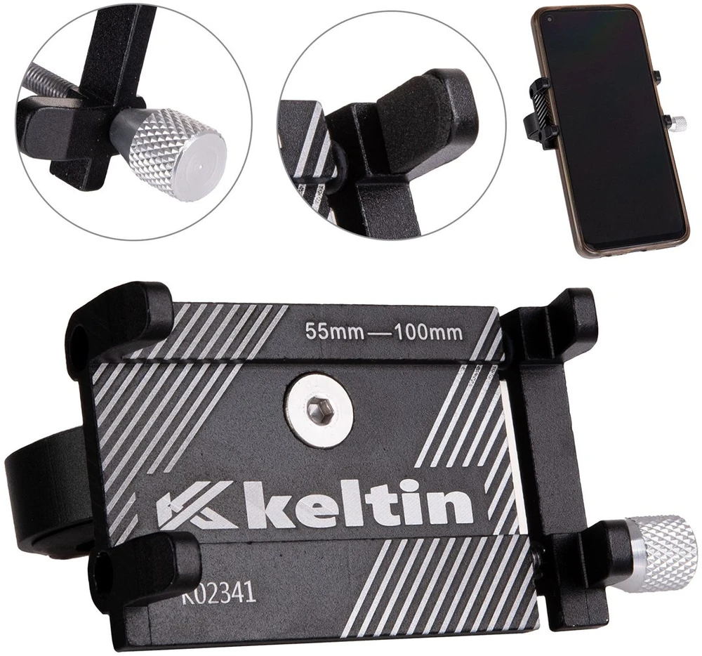 KELTIN Aliuminio dviračio laikiklis G-81 telefonui (100)