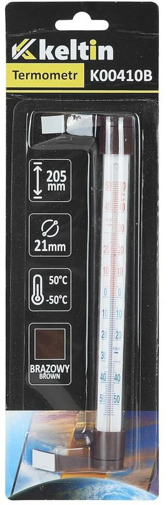 KELTIN Lauko termometras 205x17mm /rudi (12/120) (5903418304591)