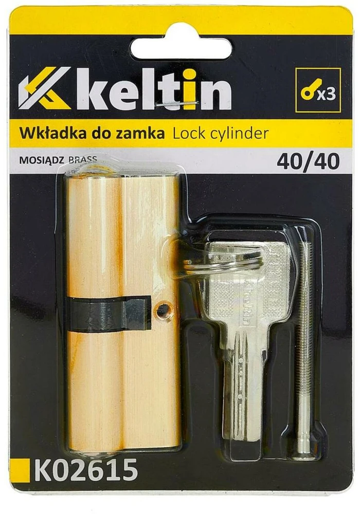 KELTIN Spynos įdėklas 40/40 spalva žalvaris 100