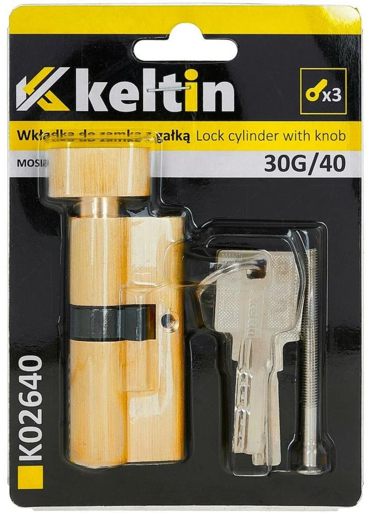 KELTIN spynos įdėklas su rankenėle 30g/40 (žalvario spalvos) (100)