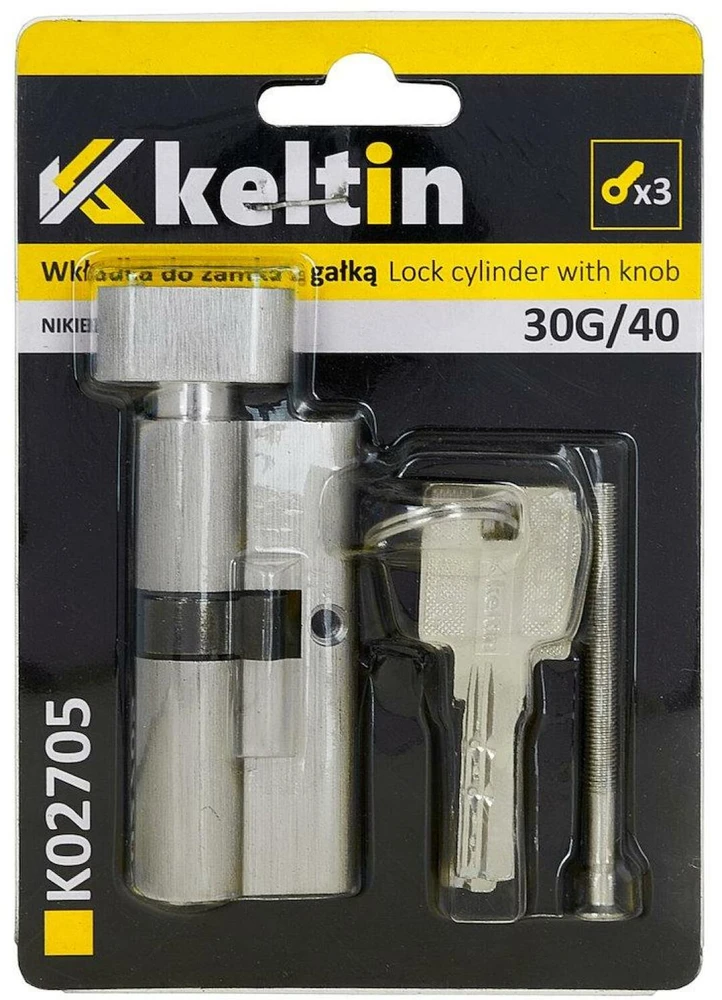 KELTIN spynos įdėklas su rankenėle 30g/40 (nikelio spalvos) (100)