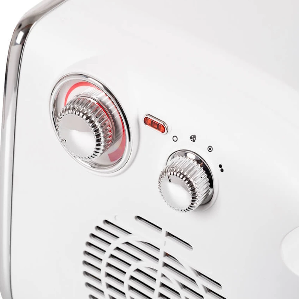 Keraminis ventiliatorinis šildytuvas kambariui ir biurui su termostatu 1800W iki 60m³ pastatomas B-4 1800 Baltas Eurom