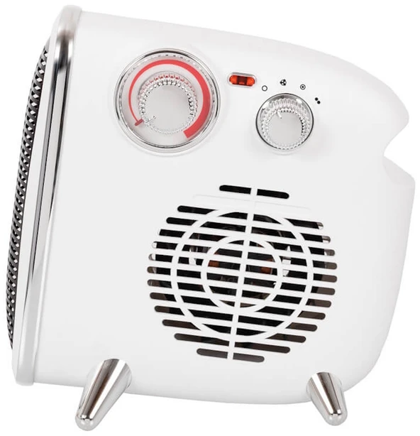 Keraminis ventiliatorinis šildytuvas kambariui ir biurui su termostatu 1800W iki 60m³ pastatomas B-4 1800 Baltas Eurom