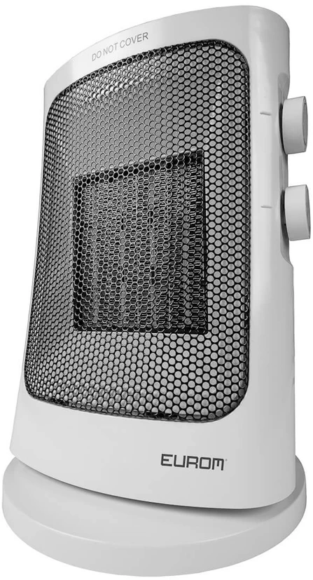 Keraminis ventiliatorinis šildytuvas kambariui ir stovyklavimui su termostatu ir apsauga 1500W iki 60m³ pastatomas Safe Camp 1500 Eurom