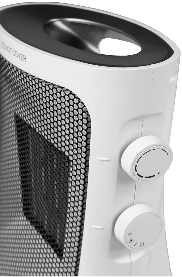 Keraminis ventiliatorinis šildytuvas kambariui ir stovyklavimui su termostatu ir apsauga 1500W iki 60m³ pastatomas Safe Camp 1500 Eurom