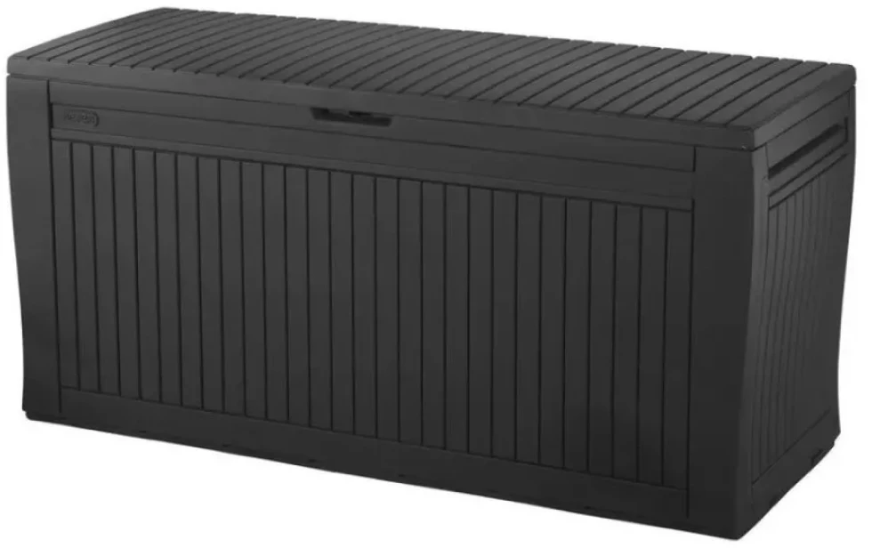 Curver Keter sodo dėžė Comfy, plastikinė, grafito spalvos, 270 l talpa, K229525