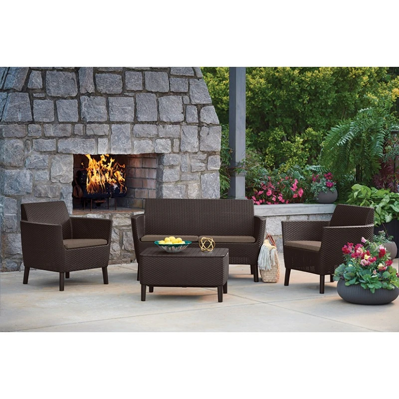 Keter Sodo sofa dviems Salemo 2 vietų sofa smėlio spalvos