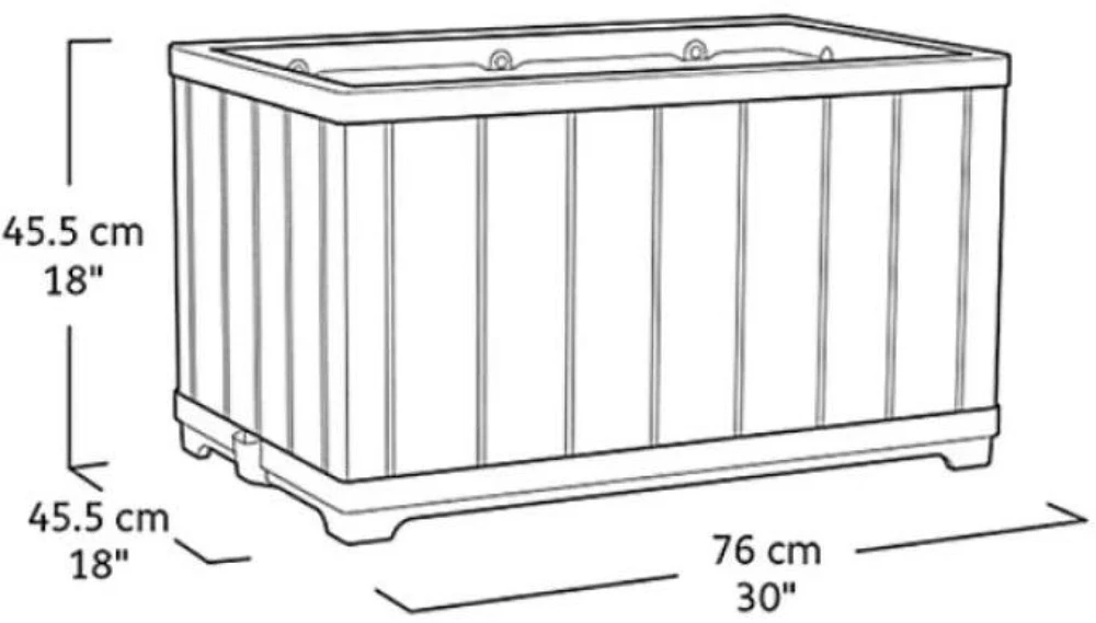 KETER 261034 garden planter walnut