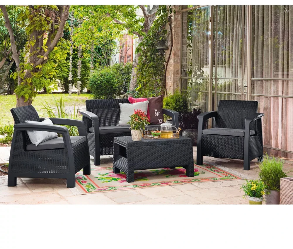 Lauko baldų komplektas Keter Gardena Sodo baldų komplektas Bahamas Set pilkas 7290106930476