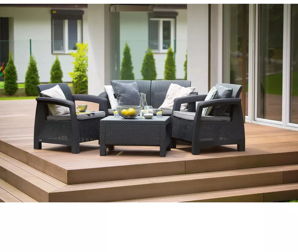 Lauko baldų komplektas Keter Gardena Sodo baldų komplektas Bahamas Set pilkas 7290106930476
