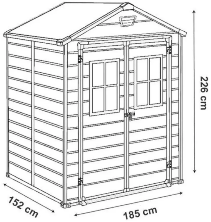 Keter Sodo įrankių namelis - lauko sandėliukas MANOR 6x5W