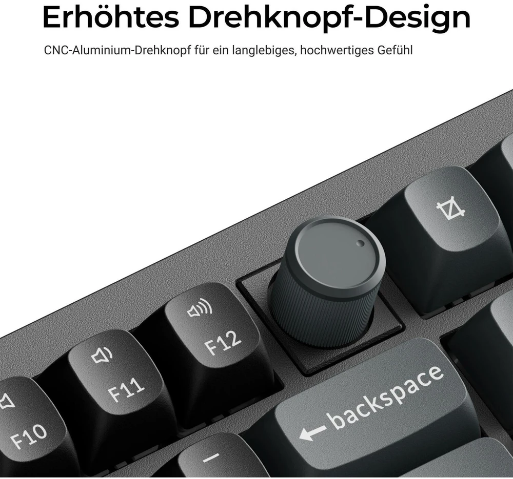 Klaviatūra Keychron Keychron V6 Ultra 8K 100% Bk RGB Raudona H