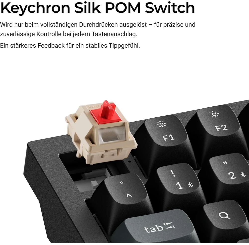 Klaviatūra Keychron Keychron V6 Ultra 8K 100% Bk RGB Raudona H
