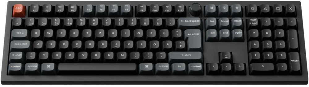 Klaviatūra Keychron Keychron V6 Ultra 8K 100% Bk RGB Raudona H