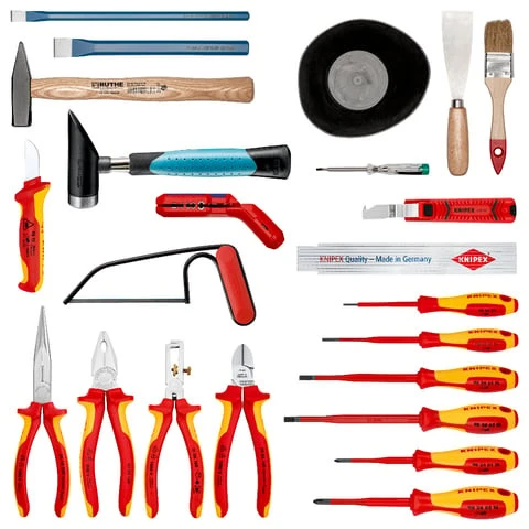 Elektriko įrankių rinkinys krepšyje 23 vnt., Knipex