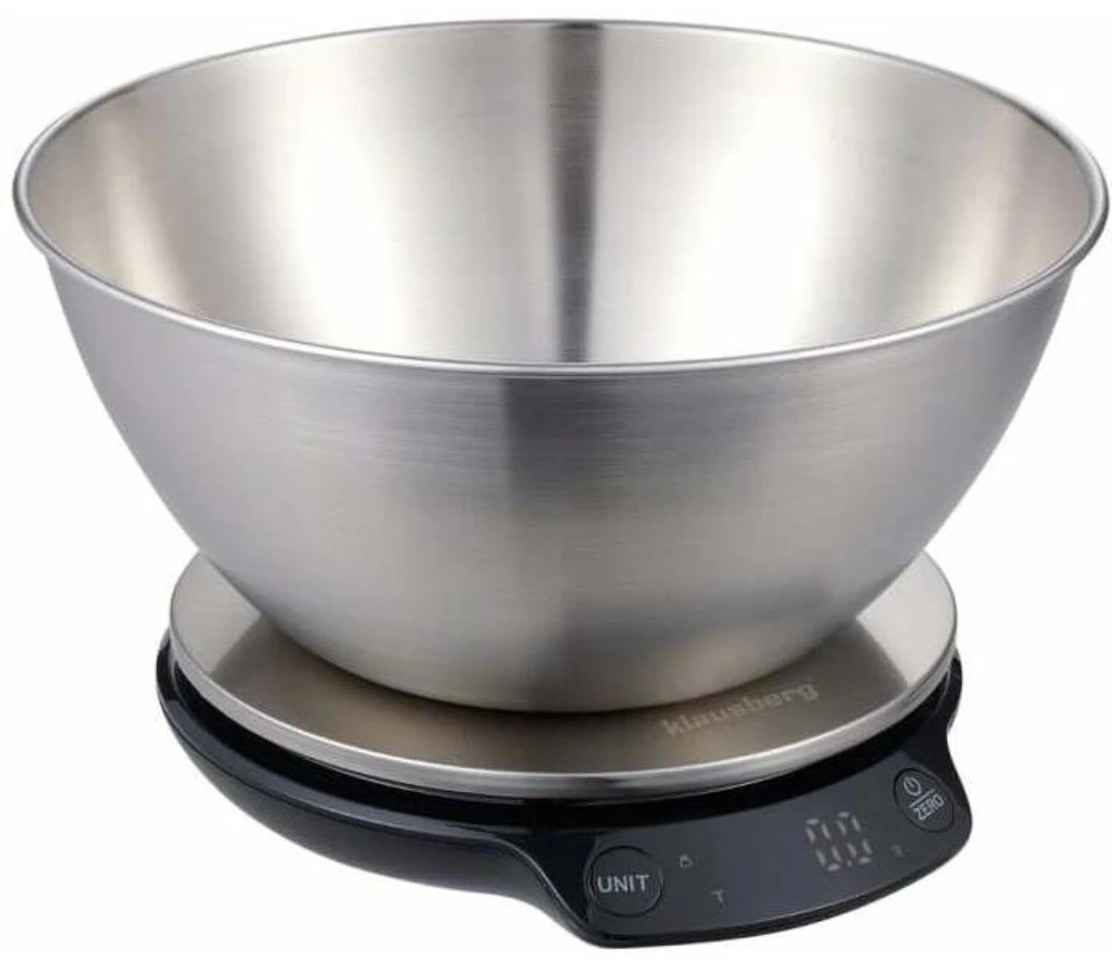 Virtuvinės svarstyklės Klausberg Svarstyklės Dietinės virtuvės svarstyklės su dubeniu, 1,8 l, „Bluetooth“, programėlė