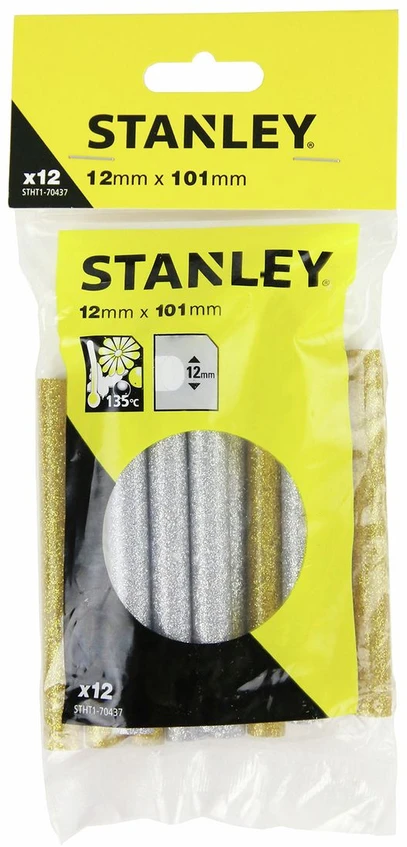 Klijų kasetės Stanley 12 mm x 100 mm spalvų rinkinys 12 STT1-70437