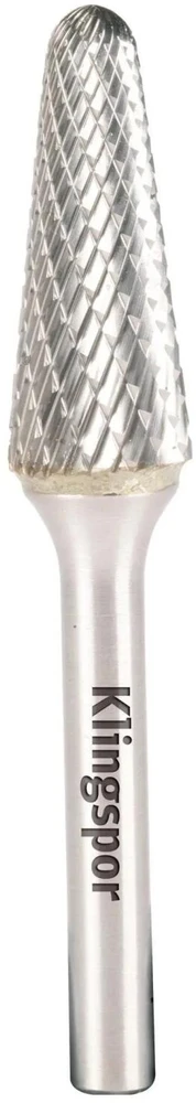 KLINGSPOR FREZ DO METALU HF 100 L FI8,0x25mm TRZPIEŃ 6mm, TYP:KEL, STOŻKOWO-KULISTY