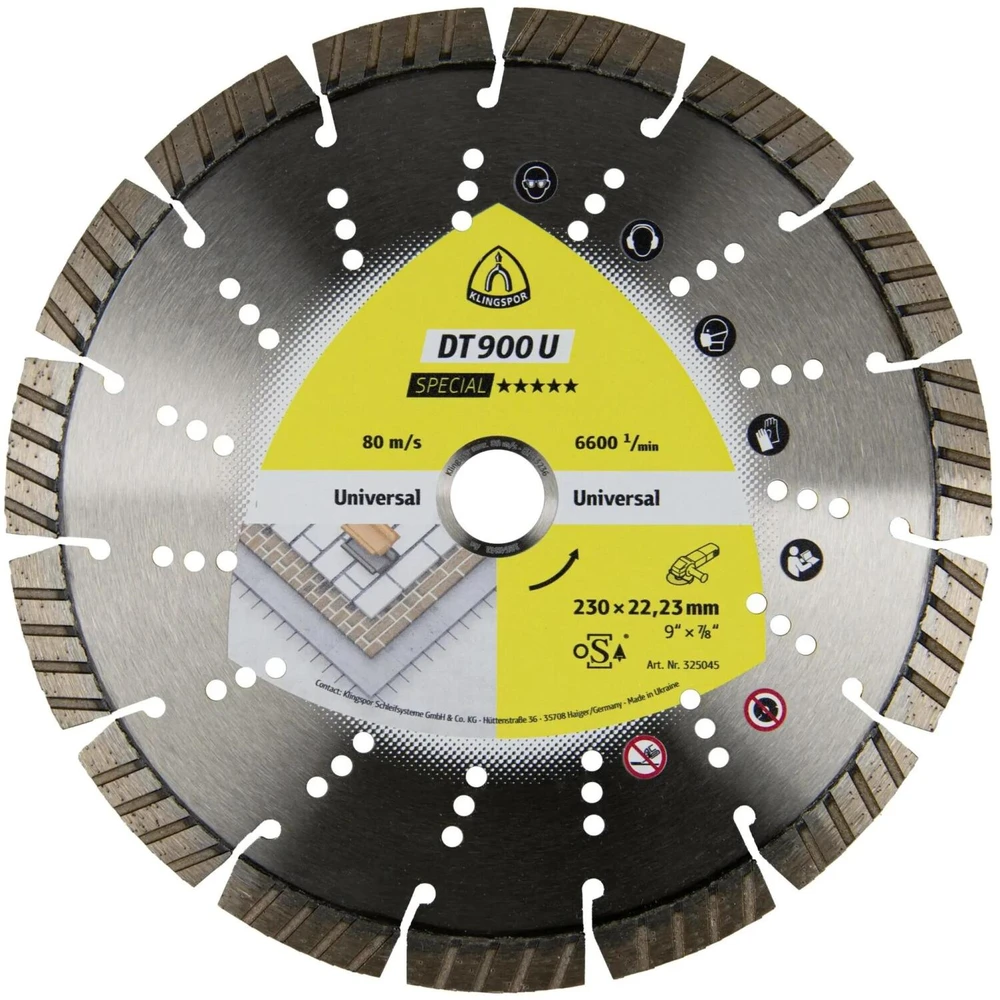 KLINGSPOR TARCZA DIAMENTOWA SEGMENTOWA 230mm x 2,6mm x 22,2mm DT900U