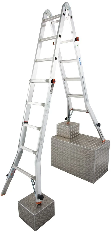 KRAUSE kopėčios PRZEGUBOWA 4x5 TELESKOPOWA Z REG. NOGAMI 6,05 WYS. ROB.