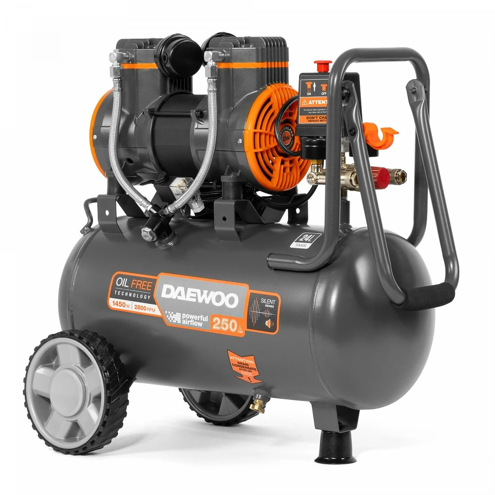 Kompresorius be alyvos DAC 240S DAEWOO, 1,45kW, 250l/min, 8bar, 24l