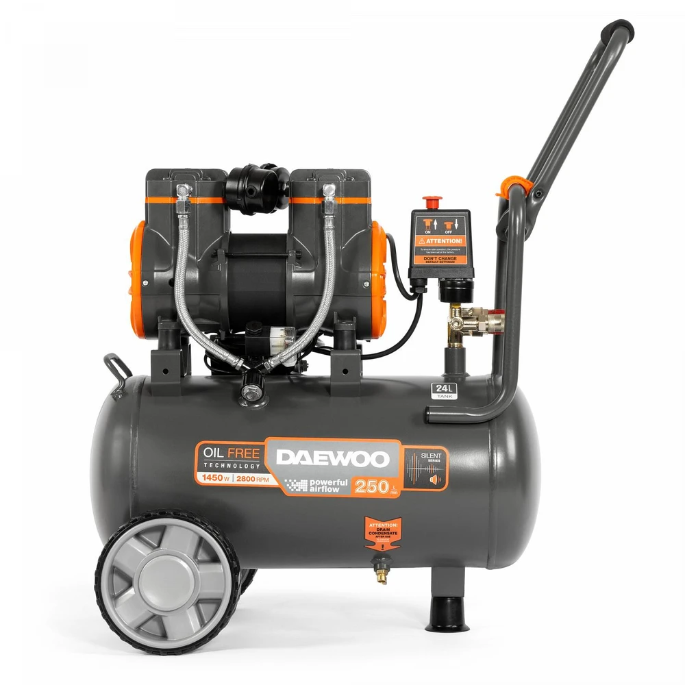Kompresorius be alyvos DAC 240S DAEWOO, 1,45kW, 250l/min, 8bar, 24l