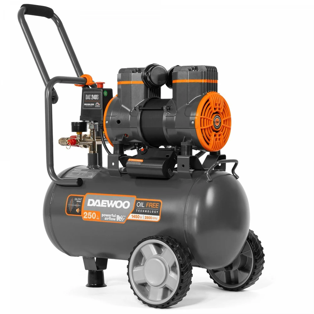 Kompresorius be alyvos DAC 240S DAEWOO, 1,45kW, 250l/min, 8bar, 24l