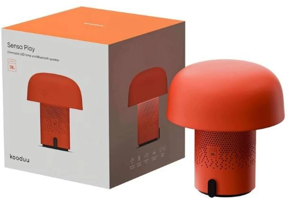 Nešiojama garso kolonėlė su apšvietimu Sound by JBL Kooduu Sensa PLAY, spalva: oranžinė