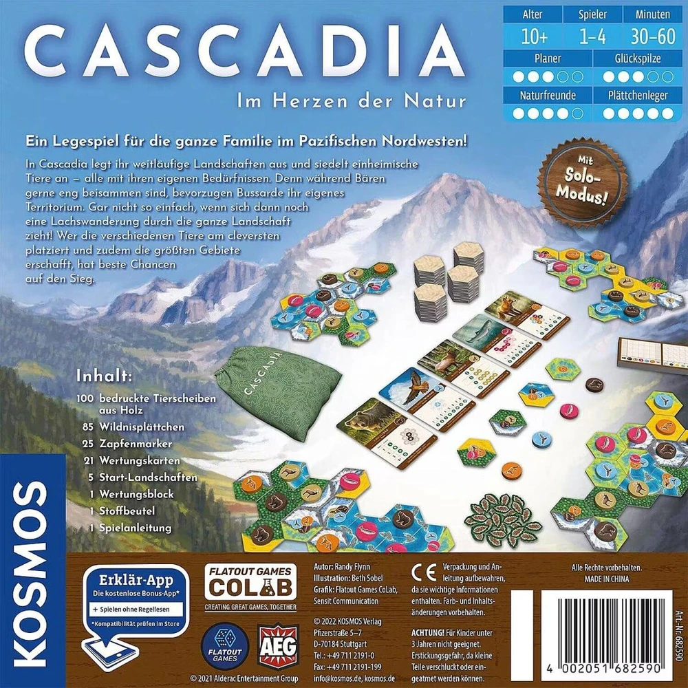 Stalo žaidimas Kosmos Cascadia (Naudoti A)