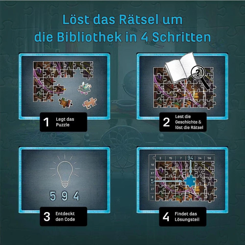 Dėlionė Kosmos EXIT - Das Puzzle: Die Bibliothek der Träume (500 Teile)