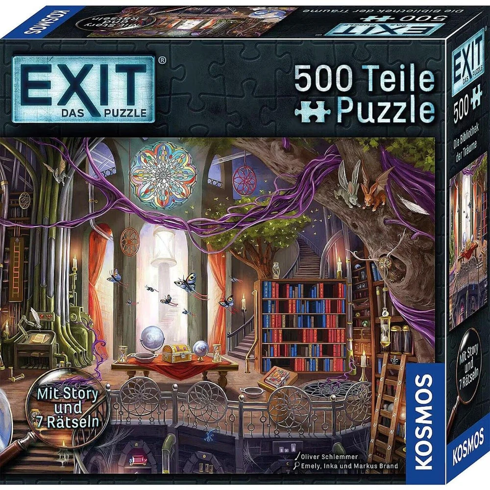 Dėlionė Kosmos EXIT - Das Puzzle: Die Bibliothek der Träume (500 Teile)