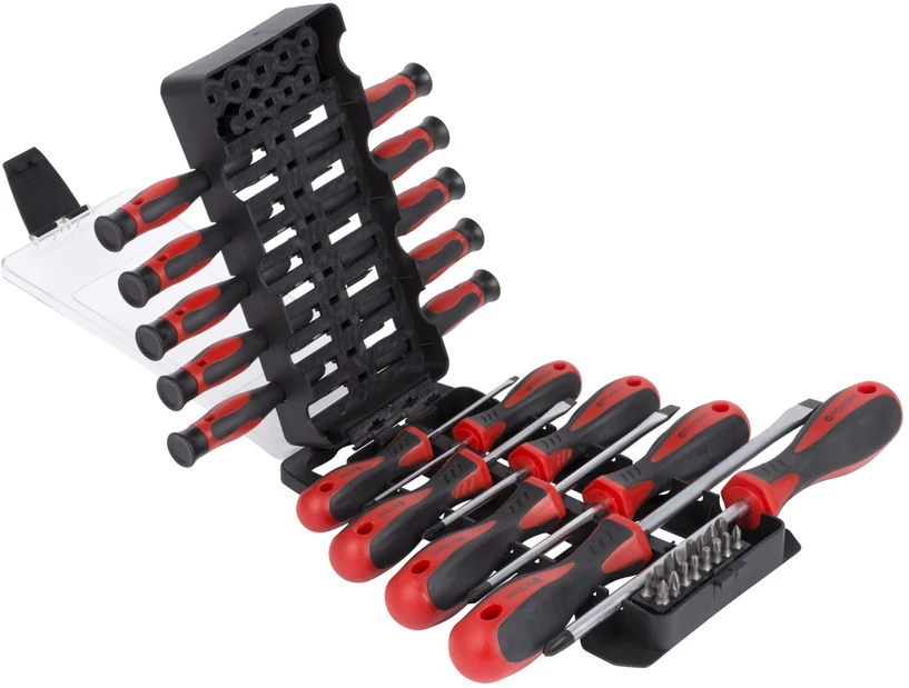 Kreator Atsuktuvų rinkinys KRT400004, 44 vnt., muciņa su antgaliu, sieninis tvirtinimas, magnetinis antgalis